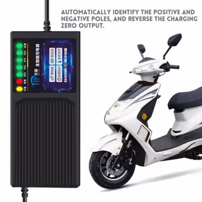 LEORY Charger Baterai Sepeda Skuter Elektrik E-Bike Vehicle 48V 12AH - L3 - Black — gambar 4