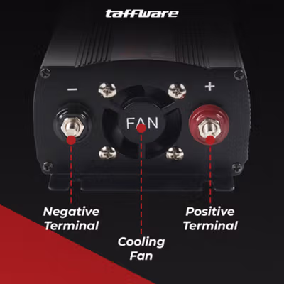 Taffware Power Inverter Mobil Pure Sine Wave DC 24 to AC 220V 1000W - NBQ1000 - Black — gambar 4
