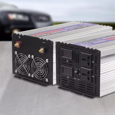 Taffware Power Inverter Mobil Pure Sine Wave DC 24V to AC 220V 5000W - NBQ5000W - Silver — gambar 4