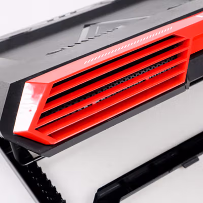 NUOXI MC Cooling Pad Laptop Gaming Kipas Pendingin RGB 2 Fan 18 Inch - X500 - Black/Red — gambar 4