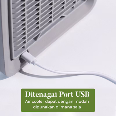 Taffware HUMI Arctic Air Cooler Mini Fan AC LED Kipas Penyejuk 550ml - AA-MC4 - White — gambar 4