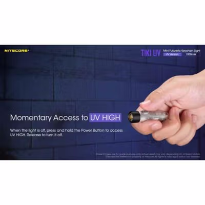 NITECORE Senter UV Ultraviolet Mini IP66 130mAh 365nm 70 Lumens 1000mW - TIKI UV - Transparent — gambar 4
