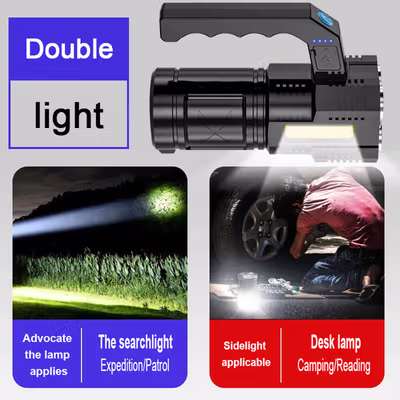 TaffLED Senter LED P1000 Rechargeable Waterproof IP44 800 Lumens - SL16 - Black — gambar 4