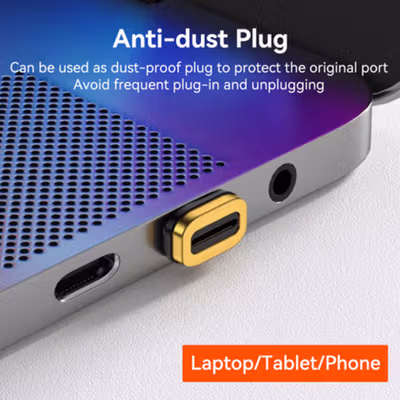 Chenyang Head Magnetic Connector USB Type C 4.0 Plug 40Gbps 140W - CH-42 - Golden — gambar 4