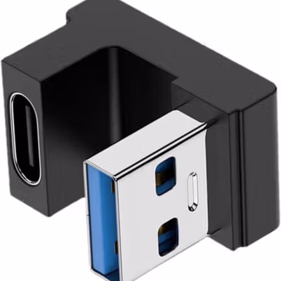 RONDAFUL OTG USB 3.0 to Type C Female High Speed Adapter U Shape - RF31 - Black — gambar 4
