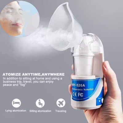 TaffOmicron Alat Terapi Pernapasan Ultrasonic Nebulizer Atomizer - MY-520A - White — gambar 4