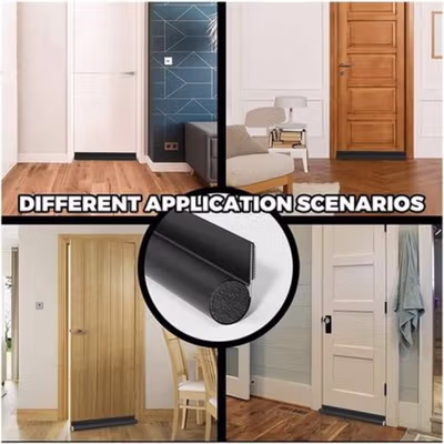 Door Stopper Blocker Insulator Penahan Udara Pintu Satu Sisi 94cm - DK1S - Black — gambar 4