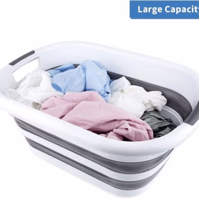 MIHOME Ember Lipat Baskom Laundry Bucket Collapsible 40L - FB4610 - Gray — gambar 4