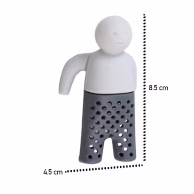 Mr. Tea Saringan Teh Tea Filter Infuser Strainer Chilling Man - MR03 - Gray — gambar 4