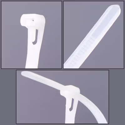 TaffGUARD Kabel Ties Cable Organizer Reusable 8x200mm 100 PCS - NL8 - White — gambar 4