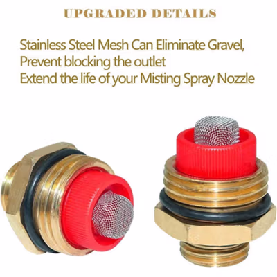 Taffware Drip Irigasi Taman Water Mist Sprinkler Nozzle Brass 1/2 Inch - JM008 - Copper — gambar 4