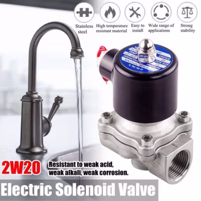 Geerte Electric Solenoid Water Valve 220V 3/4 Inch Normally Closed - 2W-200-20 - Silver — gambar 4