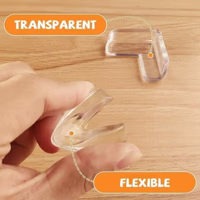 TaffHOME Table Corner Bumper Pengaman Siku Sudut Meja Silicone 10 PCS - FY21 - Transparent — gambar 4