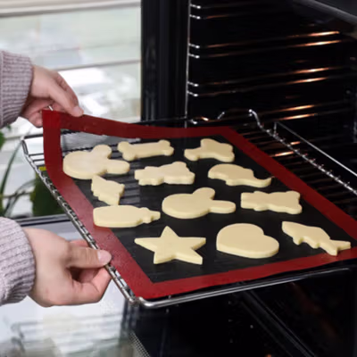 GTLCONIE Alas Masak Silicone Non Stick Oven Baking Tray Mat 40x30cm - A004 - Black/Brown — gambar 4