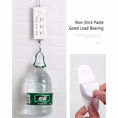 Liplasting Rak Gantungan Hook Wall Hanger Organizer 10.3x4.2cm - TC23 - White — gambar 4