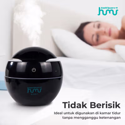 Taffware HUMI Air Humidifier Mini Ultrasonic Aroma Diffuser 130ml - K-003-1 - Black — gambar 4