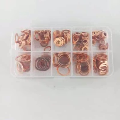 Taffware Ring Baut Gasket Bolt & Nut Flat Ring Tembaga 200 PCS - ELC755 - Golden — gambar 4