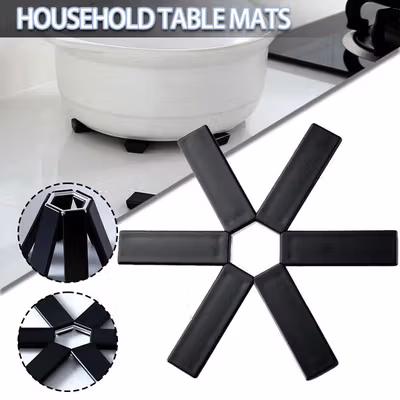 PENGHUI Alas Insulasi Heat Insulation Pad Dish Placemat Pot Pan 19cm - L-19 - Black — gambar 4