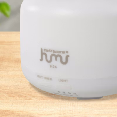 Taffware HUMI Air Humidifier Mini Ultrasonic Diffuser LED 300ml Remote - H24 - White — gambar 4