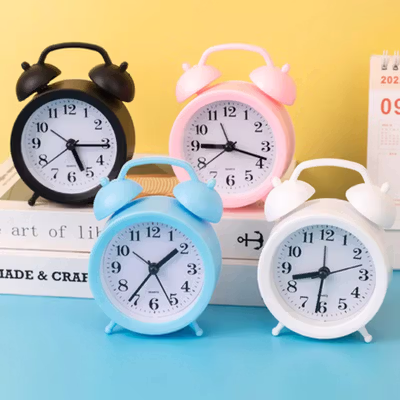 DESIGIFT Jam Weker Alarm Bedside Double Bell Clock - SA704B - Blue — gambar 4