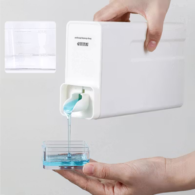 HOMEY Wadah Botol Refill Deterjen Cair Laundry Softener 1L - HM1L - White — gambar 4