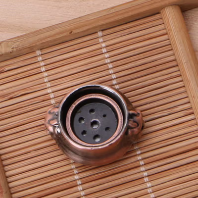 TaffHOME Tempat Dupa Pot Mini Incense Holder 7 Holes Zinc Alloy - YJ-P7 - Bronze — gambar 4