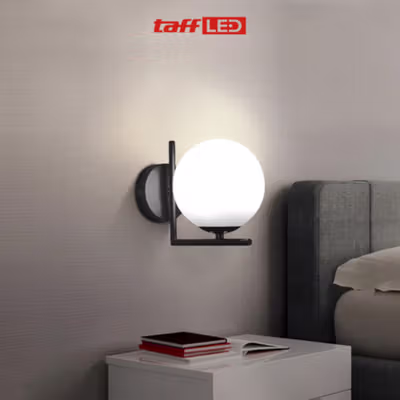 TaffLED Fitting Lampu Dinding Hias Wall Lamp Nordic E27 - XD-2027 - Black — gambar 4