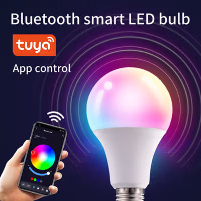 TaffLED Lampu Bohlam RGB Smart Bulb Bluetooth Control E27 800 Lumens - TY-10W - White — gambar 4