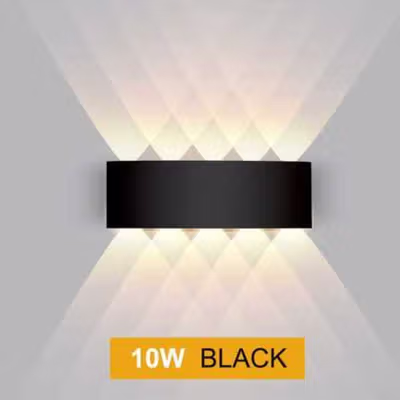 TaffLED Lampu Hias Dinding Outdoor Minimalis Warm White 3000K 10W - RL-B15 - Black — gambar 4