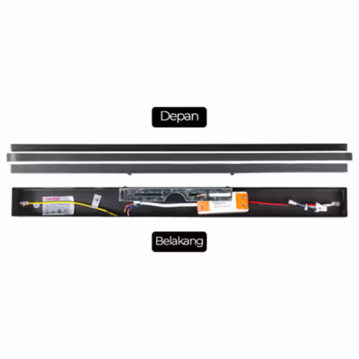 TaffLED Lampu Hias Cermin Multifungsi LED SMD 2835 Warm White 52cm 12W - 5960 - Black — gambar 4