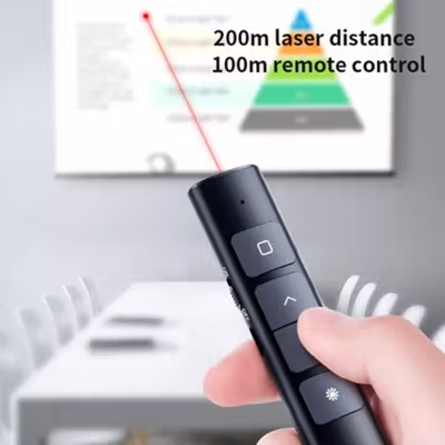 Taffware Laser Pointer Presentasi Pen Remote Wireless 200M 2.4GHz - QS-216 - Black — gambar 4
