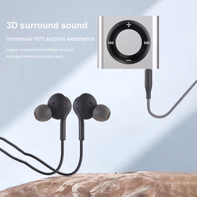 VKTECH Mini MP3 Player Walkman MicroSD HiFi Speaker - VK64 - Black — gambar 4