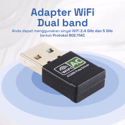 EASYIDEA Mini USB WiFi Transmitter Receiver 802.11ac 600Mbps - WL4 - Black — gambar 4