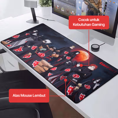 TaffGO Gaming Mouse Pad Rubber XL Desk Mat 800x400x2mm - RO64 - No Color — gambar 4