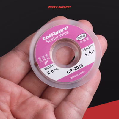 Taffware Pita Pembersih Timah Solder Wick 2.0mm 1.5M - CP-2015 - No Color — gambar 4