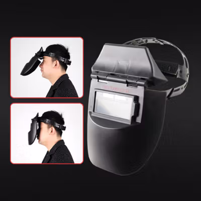 TaffGUARD Masker Las Auto Darkening Safety Mask Flat Flip - HJ05 - Black — gambar 4