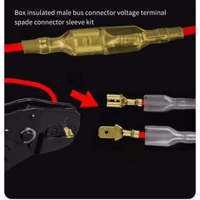 Taffware Skun Terminal Gepeng Insulated Connector Male Female 720 PCS - GB7 - Multi-Color — gambar 4