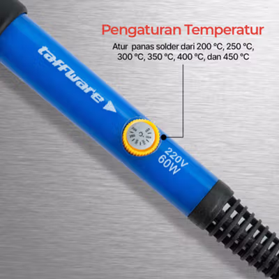 Taffware Solder Adjustable Temperatur 200-450 Derajat Celcius 220V 60W - CS-31 B - Blue — gambar 4