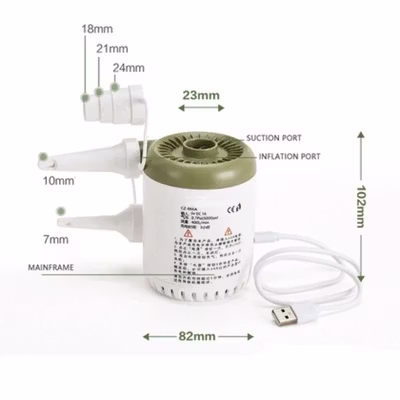 ESTELAR Pompa Angin Elektrik Multifungsi Inflator Deflator with LED - CZ-666A - White — gambar 4