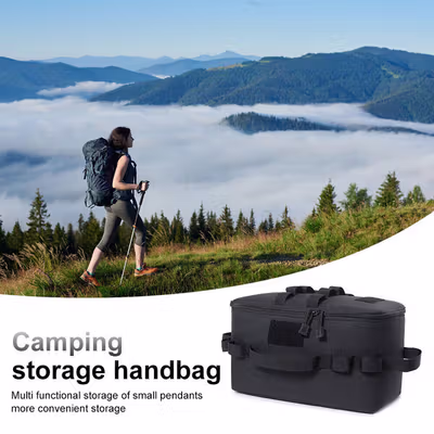 Fancier Tas Penyimpanan Camping Storage Box Outdoor Travel Waterproof - FC-19 - Black — gambar 4
