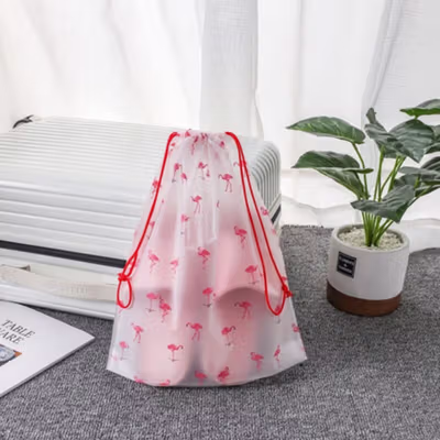 TaffPACK Kantong Pouch Plastik Serut Drawstring Bag Size L 20x30cm - VB-71 - White — gambar 4