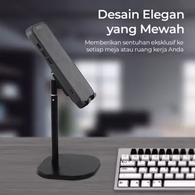 AIEACH Dudukan Smartphone Desktop Stand Holder Telescopic - K2 - Black — gambar 4
