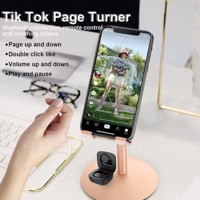 COKIS Remot Kontrol Bluetooth 5.0 Tiktok Selfie Universal iOS Android - D01 Pro - Black — gambar 4