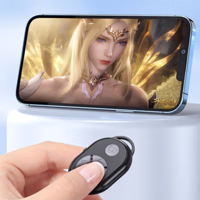 TaffSTUDIO Remot Kontrol Bluetooth Universal iOS Android Tiktok Selfie - S18 - Black — gambar 4