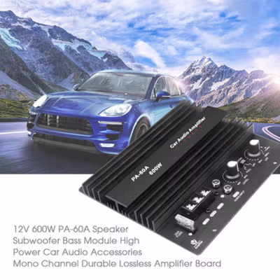 Ancomfu Mono Car Audio Amplifier Board Subwoofer Bass Module 600W - PA-60A - Black — gambar 4