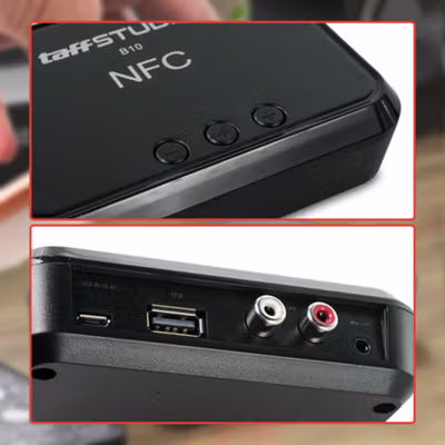 TaffSTUDIO Music NFC Bluetooth 5.3 Receiver - B10 - Black — gambar 4