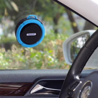Taffware Mini Bluetooth Speaker Portable Outdoor with Suction Cup 5W - C6 - Black — gambar 4