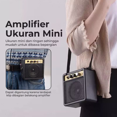 TS Speaker Amplifier Mini Gitar Elektrik 5W - MA-5 - Black — gambar 4