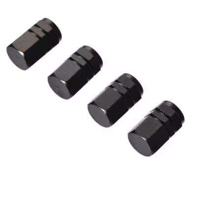 AQTQ Tutup Pentil Ban Mobil Motor Hex Valve Cap Aluminium 4 PCS - AQ-4 - Black — gambar 4