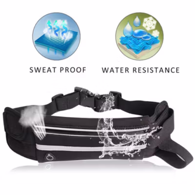 FREE KNIGHT Tas Pinggang Olahraga Lari Waterproof Running Waist Bag - FK413 - Black — gambar 4
